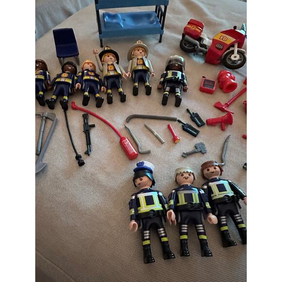 Playmobil Firefighter and police figures with accessories lot - Picture 2 of 4
